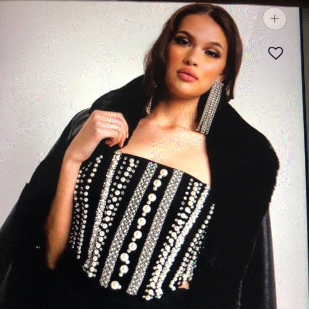 Pearl Rhinestone Corset